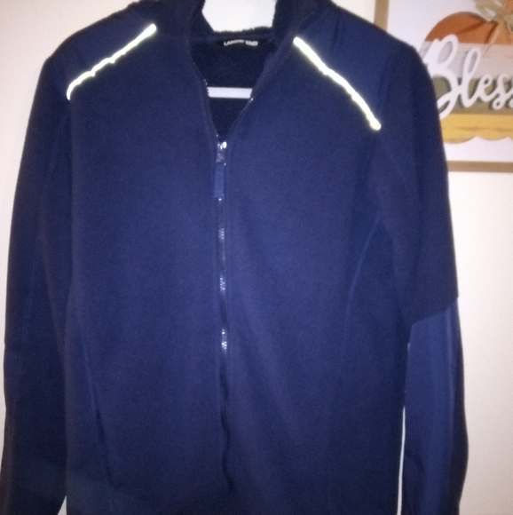 Lands End woman's size XL blue zip up hoodie - Picture 1 of 5